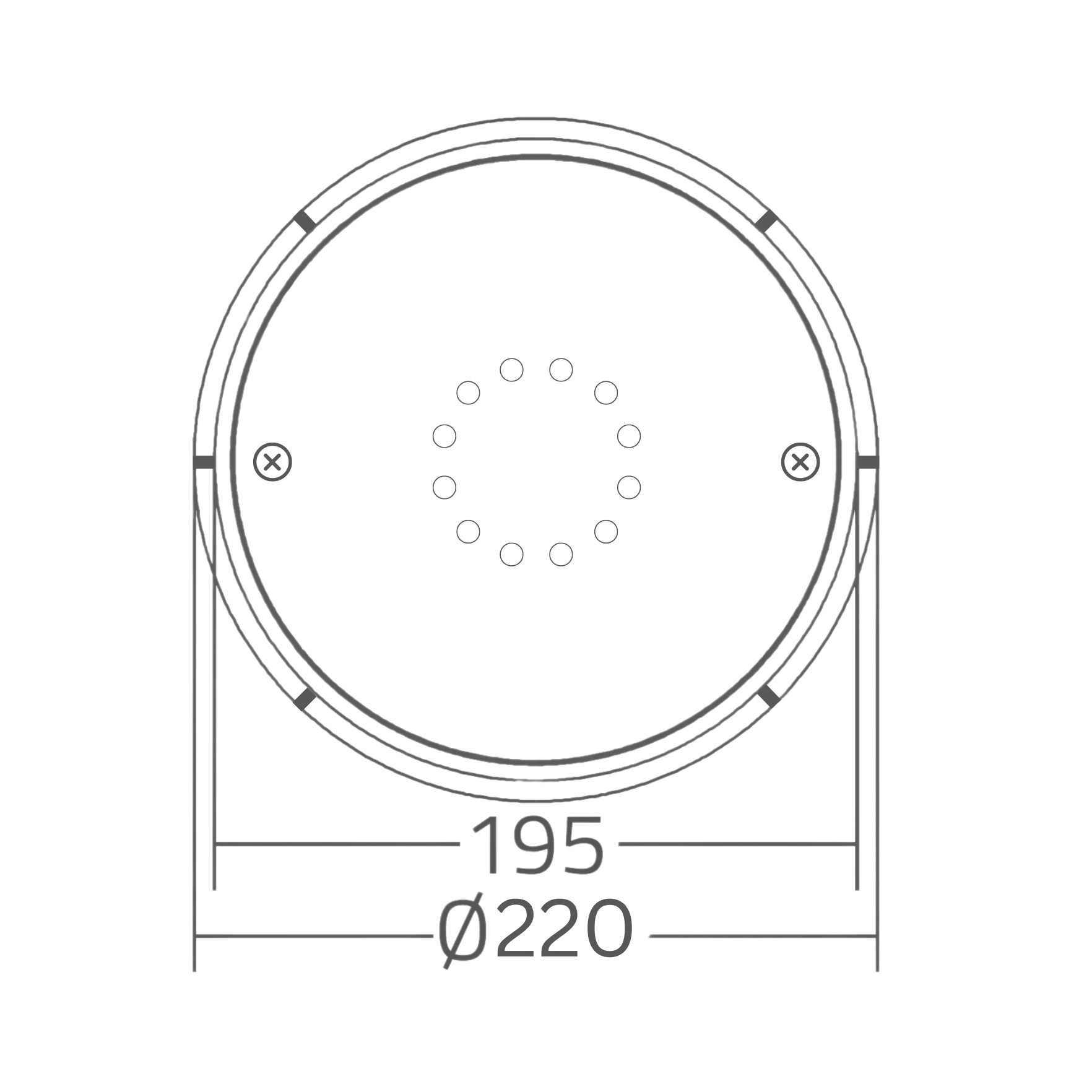 Anti-Vortex Round Main Drain